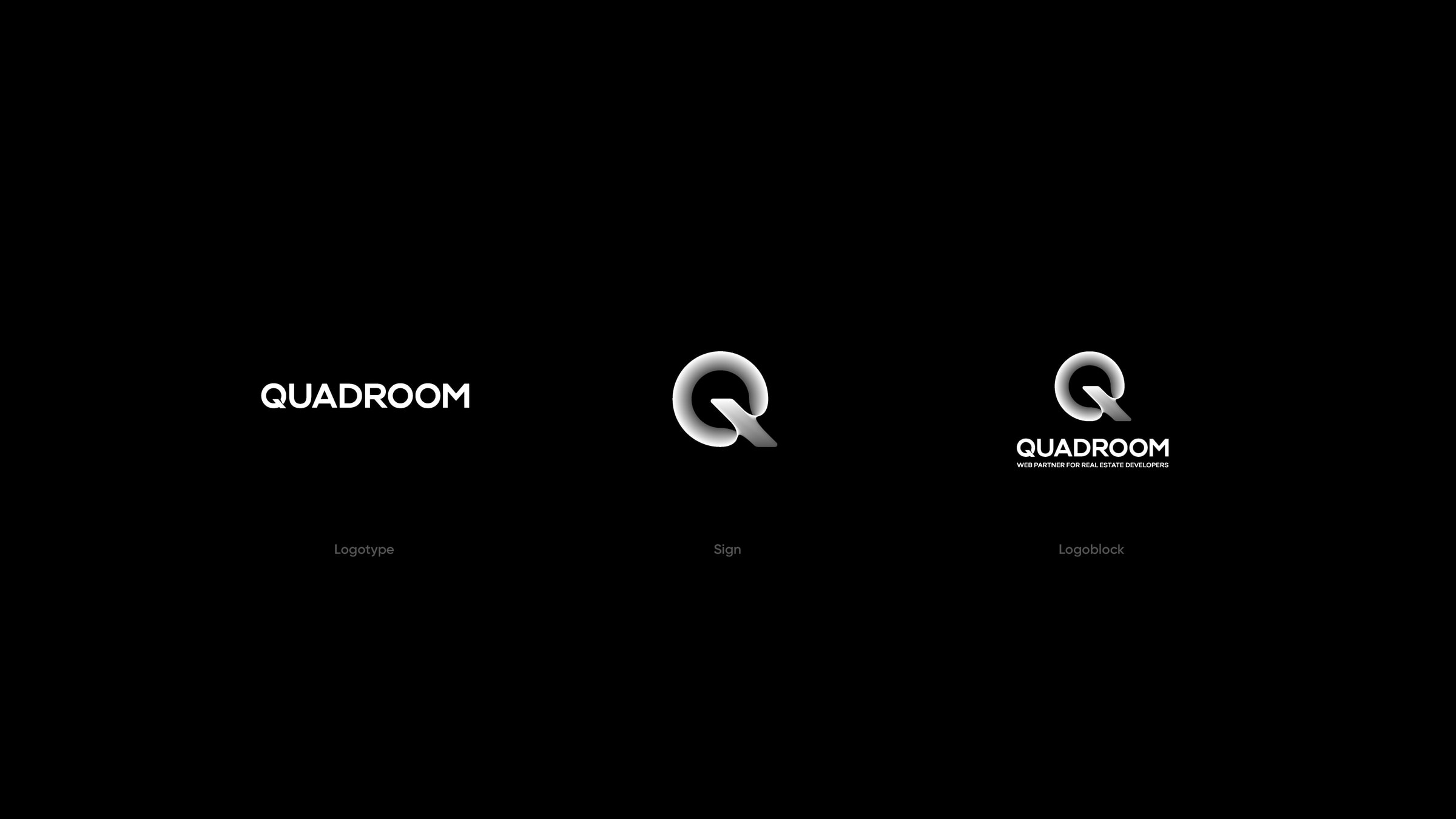 QUADROOM: логотип, знак і логоблок